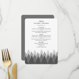 Grey Forest Range Woodland bruiloft Menu