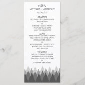 Grey Forest Range Woodland bruiloft Menu (Voorkant)