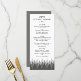 Grey Forest Range Woodland bruiloft Menu