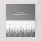 Grey Forest Range Woodland bruiloft Plaatskaartje (Buitenkant ongevouwen)