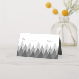 Grey Forest Range Woodland bruiloft Plaatskaartje