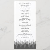 Grey Forest Range Woodland bruiloft Programmakaart (Achterkant)