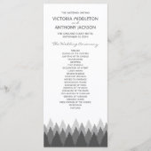 Grey Forest Range Woodland bruiloft Programmakaart (Voorkant)