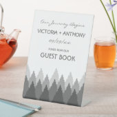 Grey Forest Range Woodland bruiloft Reclamebord Met Voetstuk (Insitu)