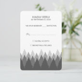 Grey Forest Range Woodland bruiloft RSVP Kaartje (Staand voorkant)