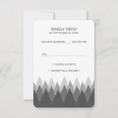 Grey Forest Range Woodland bruiloft RSVP Kaartje (Voorkant)