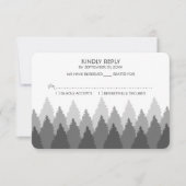 Grey Forest Range Woodland bruiloft RSVP Kaartje (Voorkant)