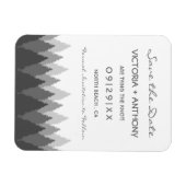 Grey Forest Range Woodland Bruiloft Save The Date Magneet (Horizontaal)
