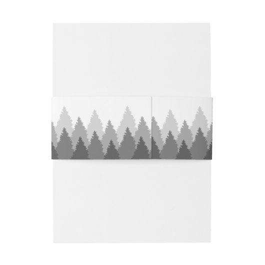 Grey Forest Range Woodland bruiloft Uitnodigingen Wikkel (Achterkant Voorbeeld)