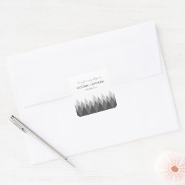 Grey Forest Range Woodland bruiloft Vierkante Sticker