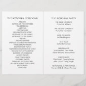 Grey Forest Range Woodland huwelijksprogramma (Achterkant)