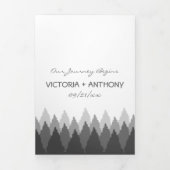 Grey Forest Range Woodland Wedding Suite Drieluik Uitnodiging (Cover)