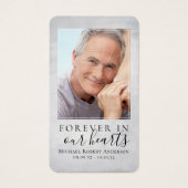 Grey Forever in Our Hearts Memorial Kaart (Voorkant)