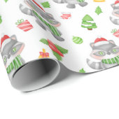 Grey Fox Kerstmis Cadeaupapier (Rol Hoek)