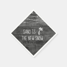 Grey Fun #Tropical Feestdagen Sand is de Nieuwe sn Servet