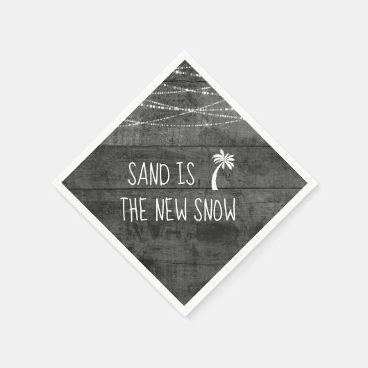 Grey Fun #Tropical Feestdagen Sand is de Nieuwe sn Servet (Hoek)