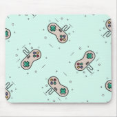 Grey game joystick op blauw muismat (Voorkant)