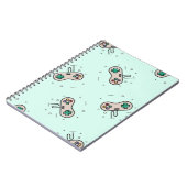 Grey game joystick op blauw notitieboek (Linkerzijde)