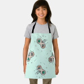 Grey game joystick op blauw schort (Insitu)