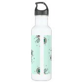 Grey game joystick op blauw waterfles  (Achterkant)