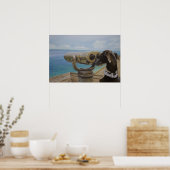 Grey Gazing - Italiaans Greyhound Painting Poster (Keuken)