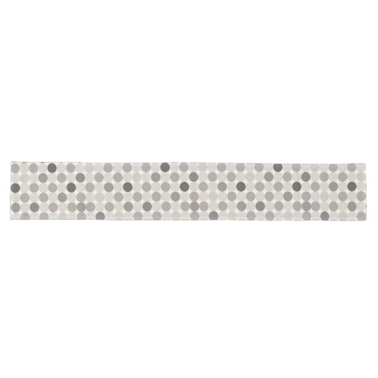 Grey Geometric Circles Table Runner Lange Tafelloper (Horizontaal)