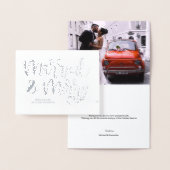 Grey Getrouwd & Vrolijk Kerstfeest Bedankt Trouwen Folie Kaarten (Display)