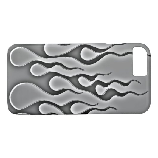 Grey Ghost Flames Phone Case (Achterkant (Horizontaal))