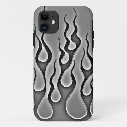 Grey Ghost Flames Phone Case (Achterkant)