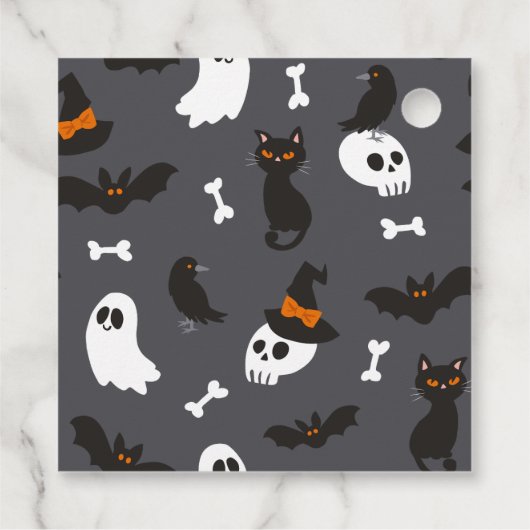 Grey Ghost Halloween Verjaardagsfeest Dank u Bedankjes Labels (Achterkant)