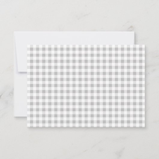 Grey Gingham Check from the Desk of Bedankkaart (Achterkant)