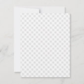 Grey Gingham Check Personal Stationery Note Kaart (Achterkant)