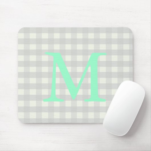Grey Gingham Muismat (Met muis)