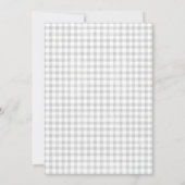 Grey Gingham Vind de gast die douche spel Kaart (Achterkant)