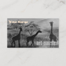 Grey Giraffe Elefant Afbeelding Moderne Kunstenaar