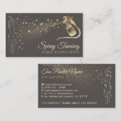 Grey Gold beige Body Tan Spray Visitekaartje (Voorkant / Achterkant)