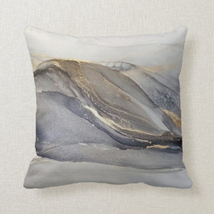 Grey Gold Black Marble  Elegant Classy Kussen