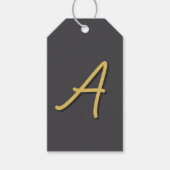 Grey Gold Color Monogram Professional Cadeaulabel (Voorkant)