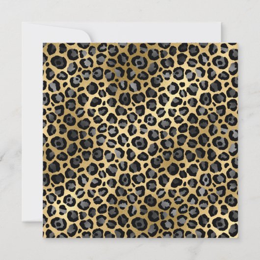Grey Gold Leopard Folie Gem Ribbon 30e verjaardag Kaart (Achterkant)