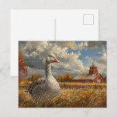 Grey Goose Farmhouse ArtWork Briefkaart (Voorkant / Achterkant)