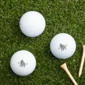 Grey Gorilla Design Monogrammed Golfballen (Insitu Gras)
