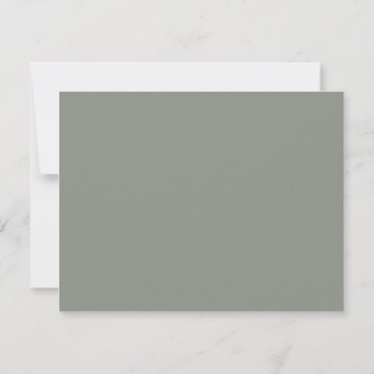 Grey Green Elegant Kalligrafie multi-event RSVP Kaartje (Achterkant)
