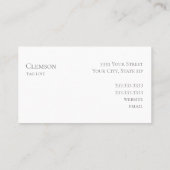 Grey Green Evergreen Trees Elegant Professional Visitekaartje (Achterkant)