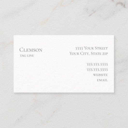 Grey Green Evergreen Trees Elegant Professional Visitekaartje (Achterkant)