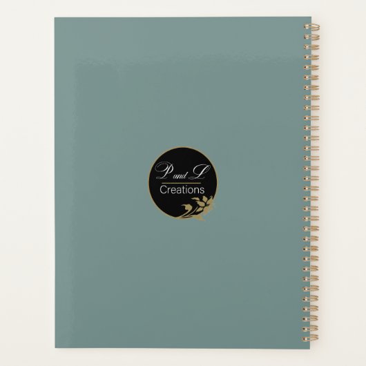 Grey Green Eyed Cat Planner (Achterkant)