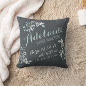 Grey Green Floral Nursery Keepsake Kussen (Deken)