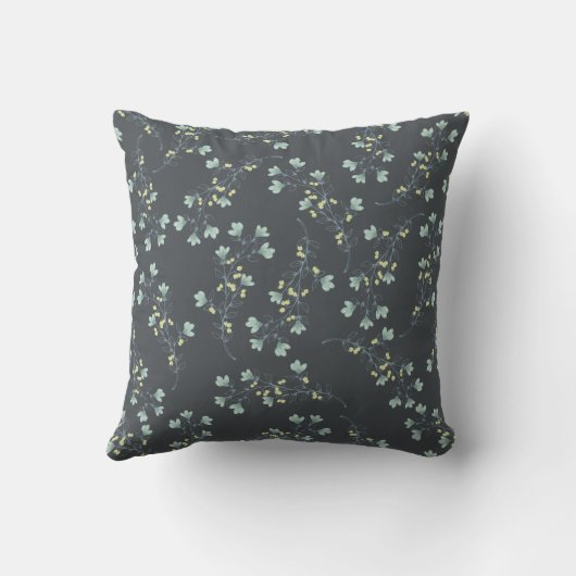 Grey Green Floral Nursery Keepsake Kussen (Achterkant)
