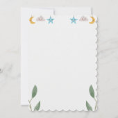 Grey Green Modern Baby shower Invitation Kaart (Achterkant)