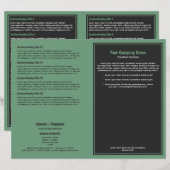Grey Green Simple Border Brochure (Voorkant / Achterkant)