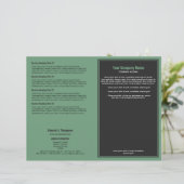 Grey Green Simple Border Brochure (Staand voorkant)